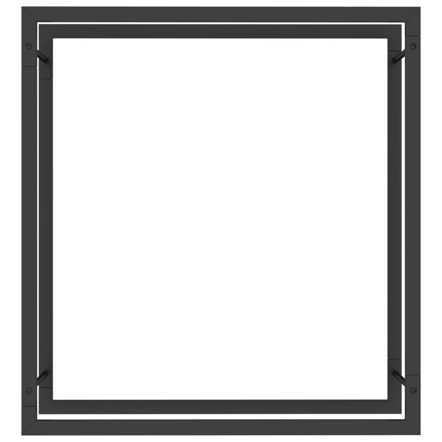 Haardhoutrek Staal Mat 80 x 28 x 86 cm Zwart