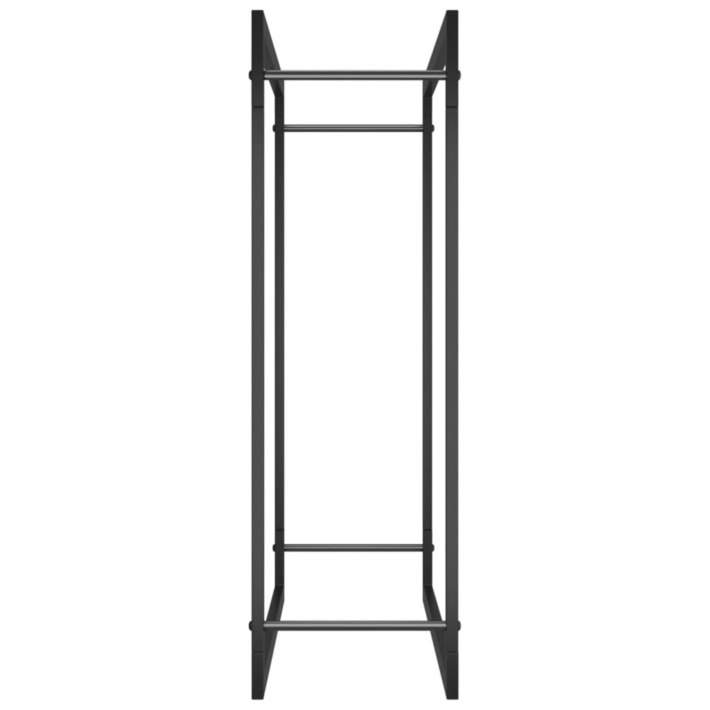 Haardhoutrek Staal Mat 80 x 28 x 86 cm Zwart