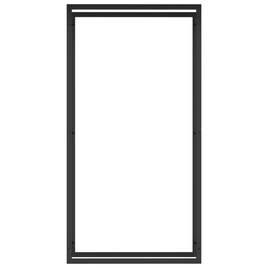Haardhoutrek Staal Mat 80 x 28 x 154 cm Zwart