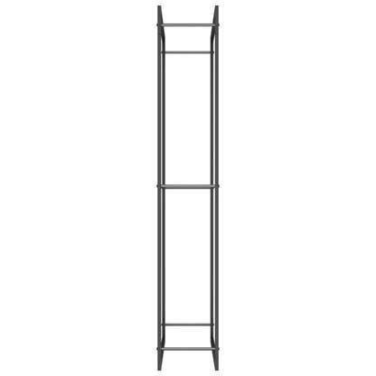 Haardhoutrek Staal Mat 80 x 28 x 154 cm Zwart