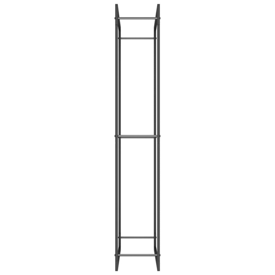 Haardhoutrek Staal Mat 80 x 28 x 154 cm Zwart