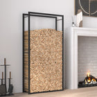 Firewood Rack Matte Black 80x28x154 cm Steel