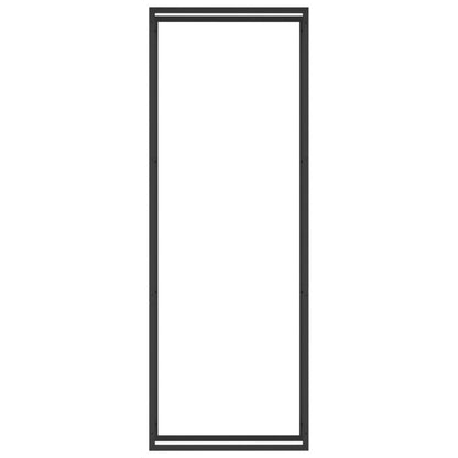 Haardhoutrek Staal Mat 80 x 28 x 222 cm Zwart