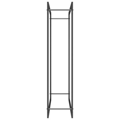 Haardhoutrek Staal Mat 110 x 28 x 116 cm Zwart