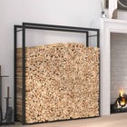 Firewood rack 110x28x116 cm steel matte black