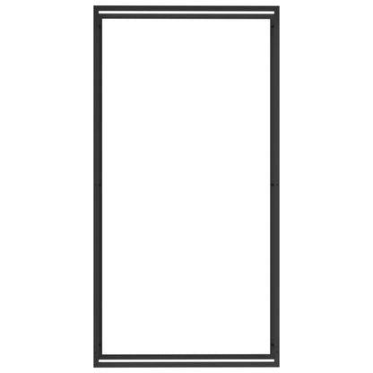 Haardhoutrek Staal Mat 110 x 28 x 214 cm Zwart