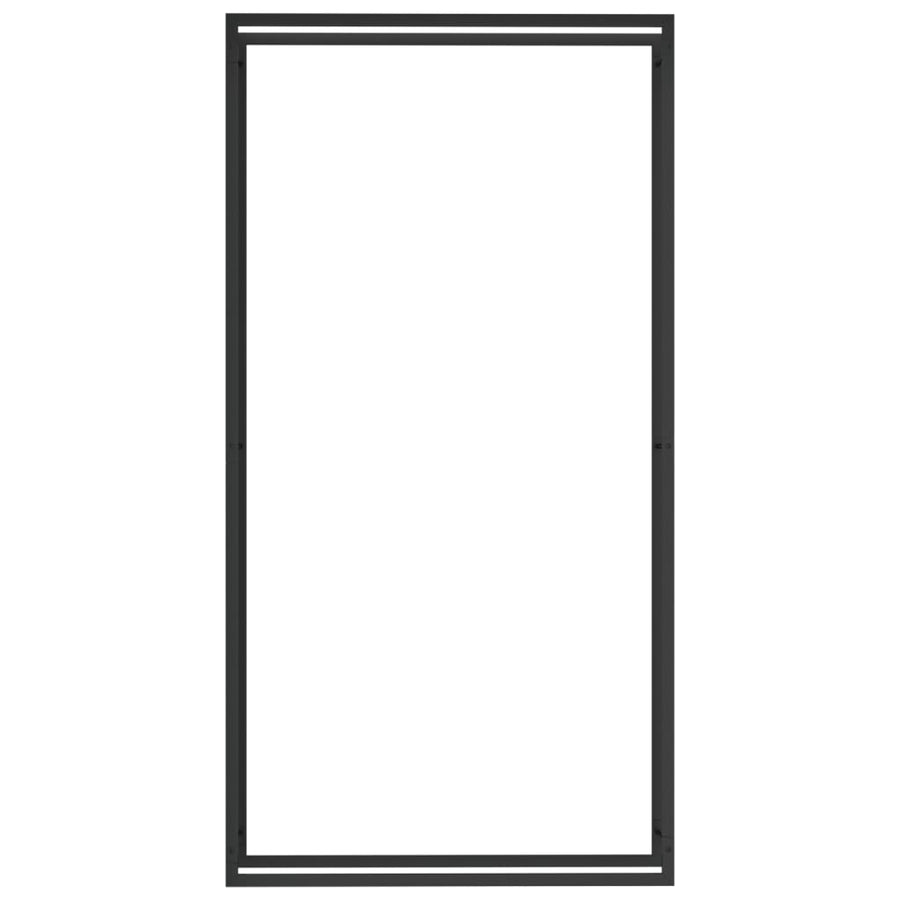Haardhoutrek Staal Mat 110 x 28 x 214 cm Zwart