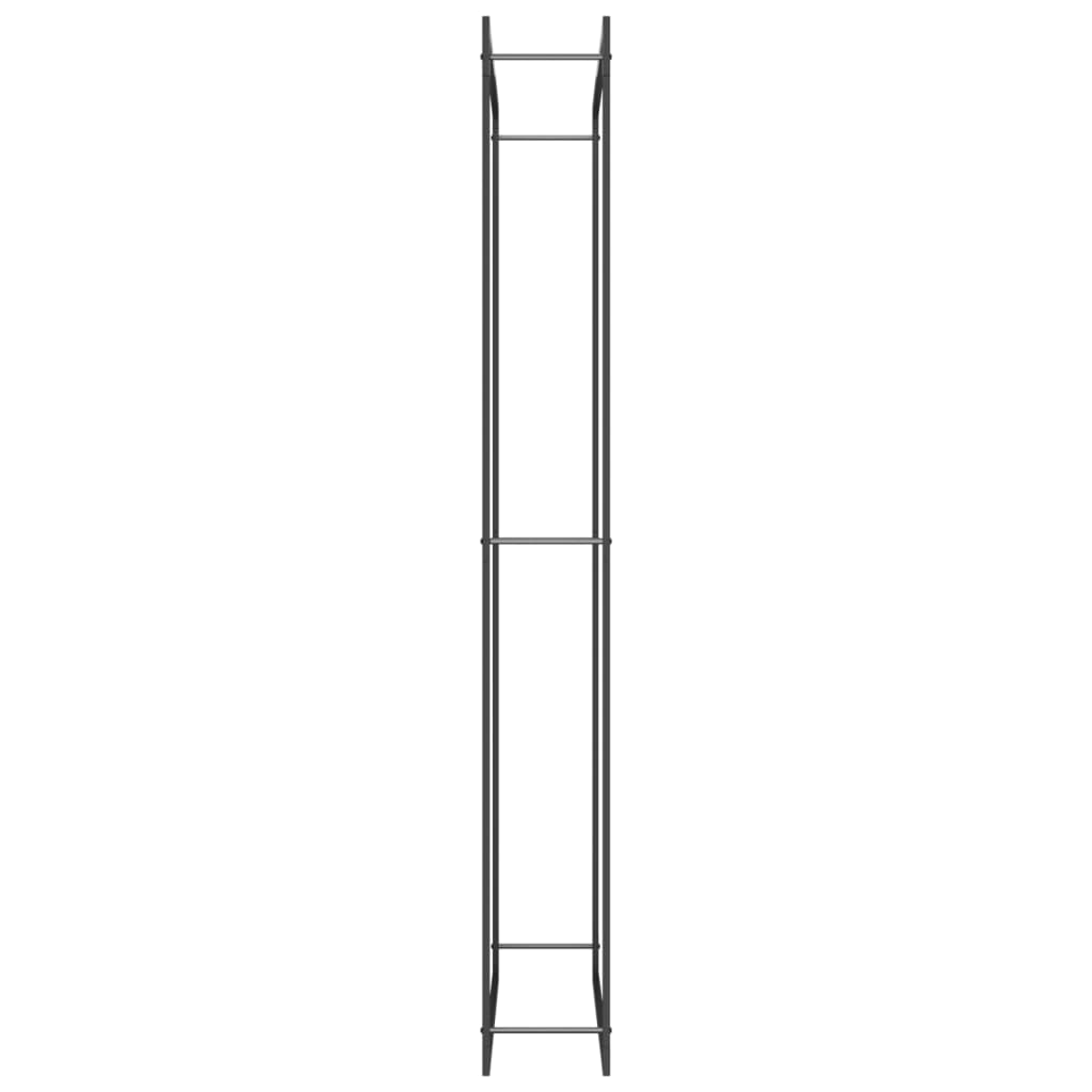 Haardhoutrek Staal Mat 110 x 28 x 214 cm Zwart