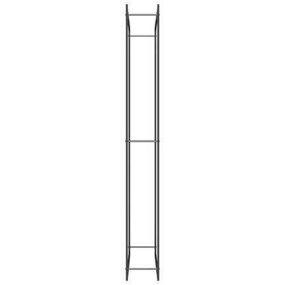 Haardhoutrek Staal Mat 110 x 28 x 214 cm Zwart