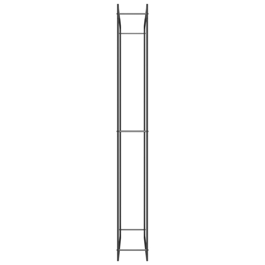 Haardhoutrek Staal Mat 110 x 28 x 214 cm Zwart