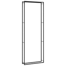 Haardhoutrek Staal Mat 110 x 28 x 312 cm Zwart