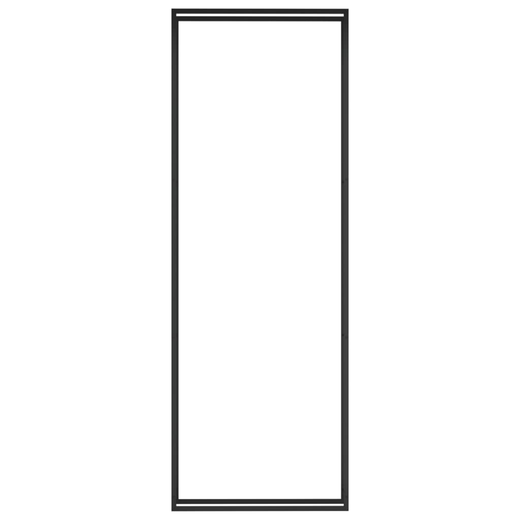 Haardhoutrek Staal Mat 110 x 28 x 312 cm Zwart