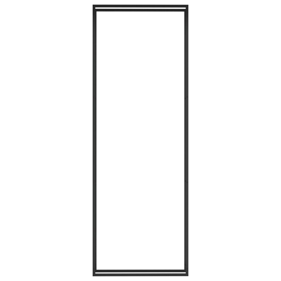 Haardhoutrek Staal Mat 110 x 28 x 312 cm Zwart