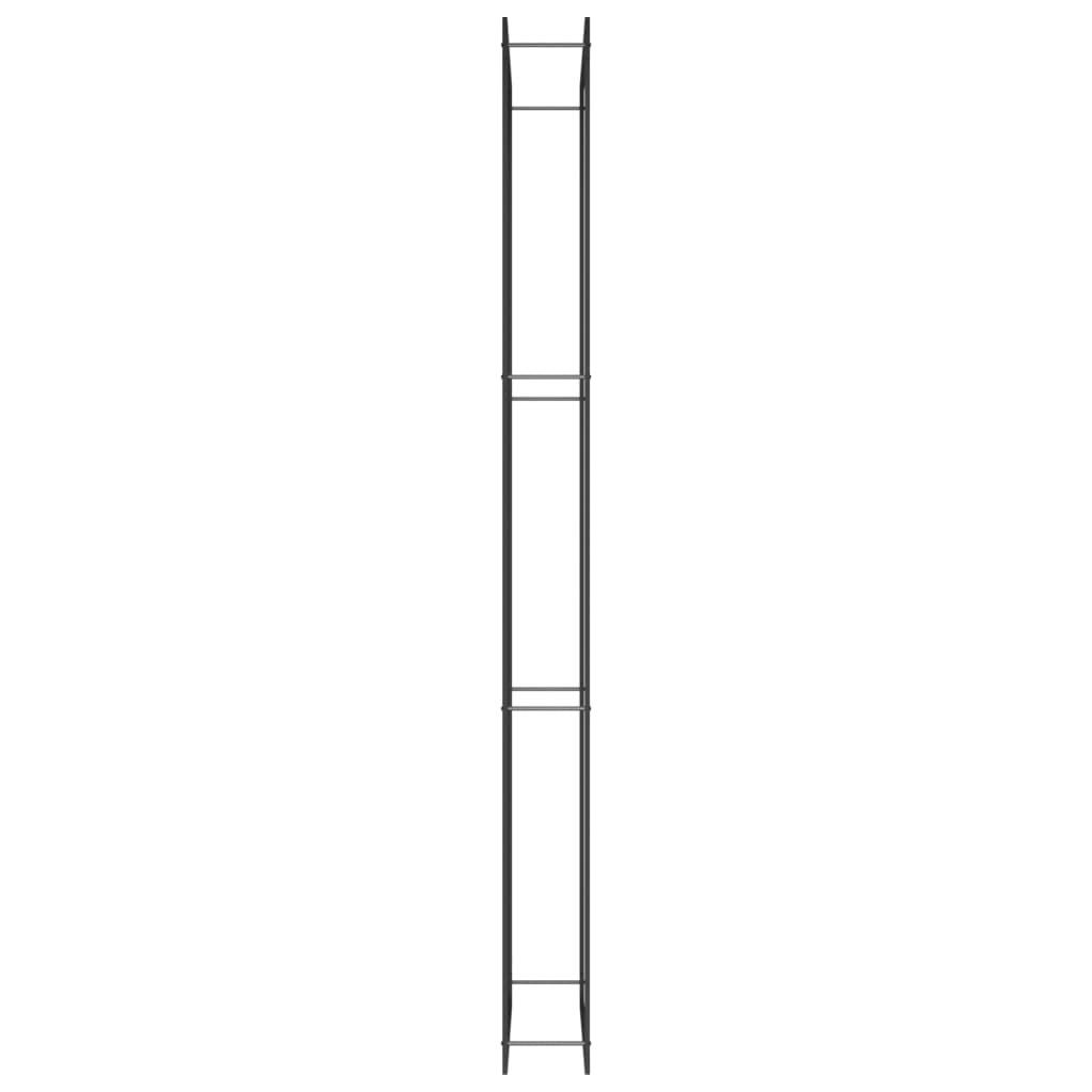 Haardhoutrek Staal Mat 110 x 28 x 312 cm Zwart