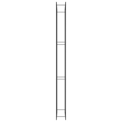 Haardhoutrek Staal Mat 110 x 28 x 312 cm Zwart