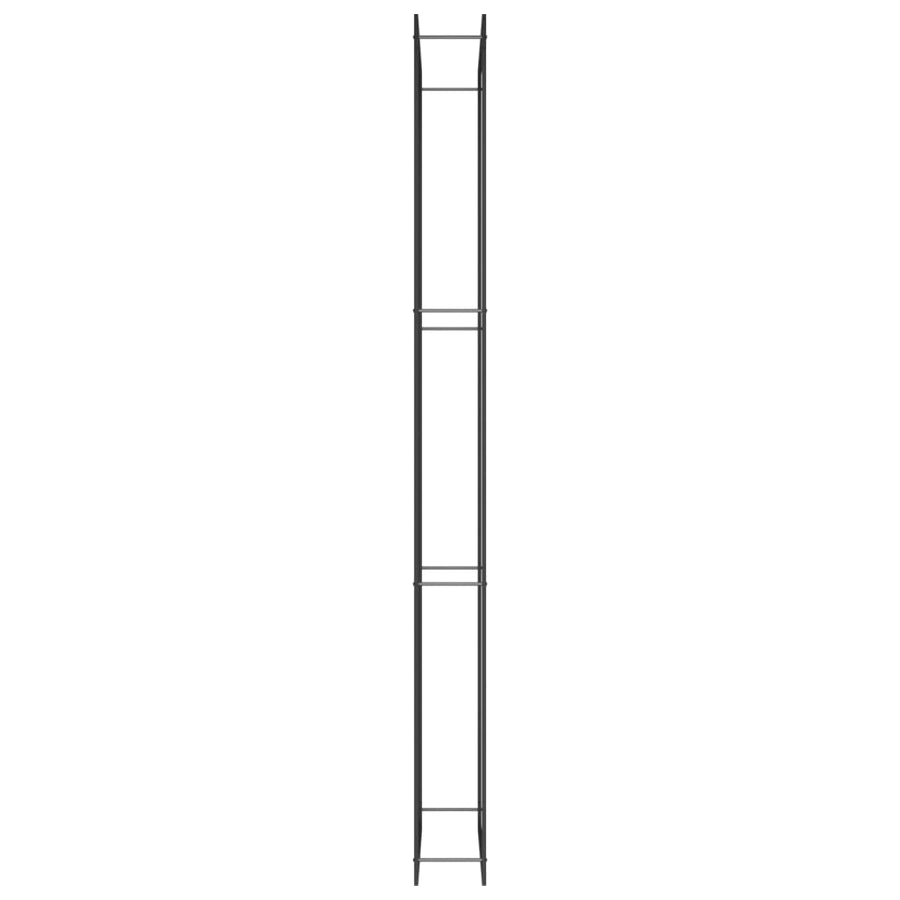 Haardhoutrek Staal Mat 110 x 28 x 312 cm Zwart