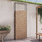 Firewood rack 110x28x312 cm steel matt black