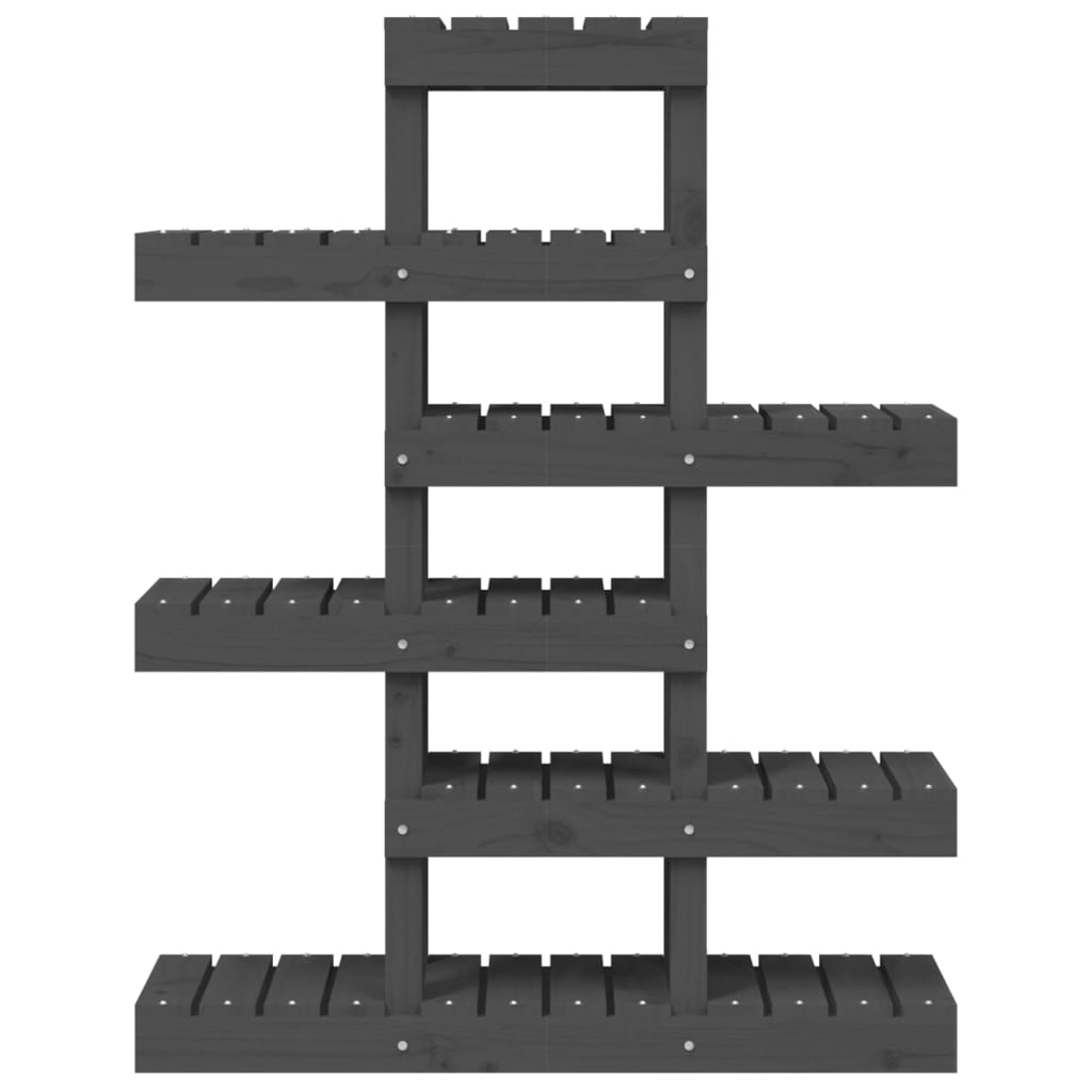 Plantenstandaard 85X25X09,5 Cm Massief Grenenhout 85 x 25 x 109.5 cm Grijs