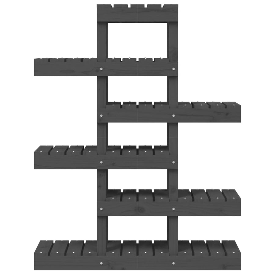Plantenstandaard 85X25X09,5 Cm Massief Grenenhout 85 x 25 x 109.5 cm Grijs