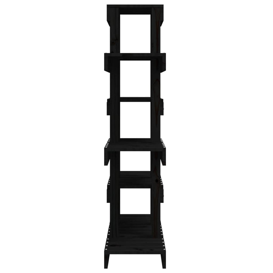 Plantenstandaard 85X25X109,5 Cm Massief Grenenhout Zwart