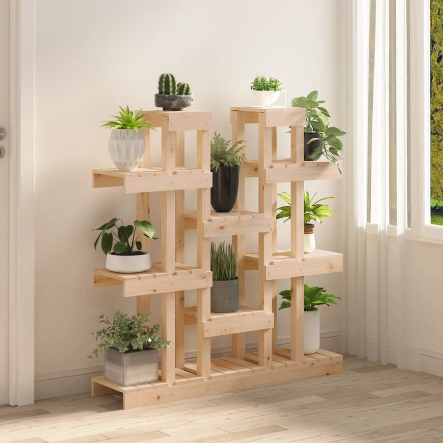 Plantenstandaard 104,5X25X109,5 Cm Massief Grenenhout
