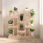 Plantenstandaard 104,5x25x109,5 cm massief grenenhout wandmontage