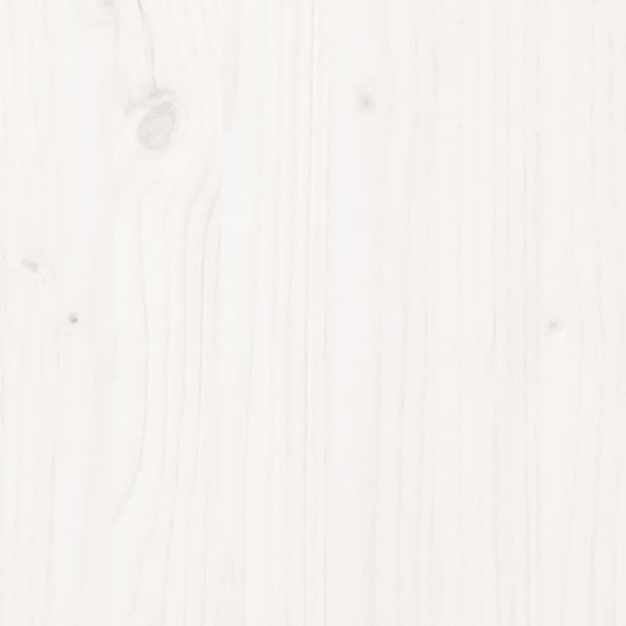 Plantenstandaard Wit 104,5X25X109,5 Cm Massief Grenenhout