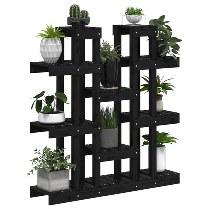 Plantenstandaard 04,5X25X09,5 Cm Massief Grenenhout 104.5 x 25 x 109.5 cm Zwart