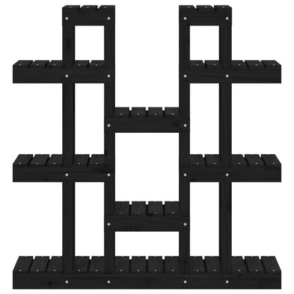 Plantenstandaard 04,5X25X09,5 Cm Massief Grenenhout 104.5 x 25 x 109.5 cm Zwart