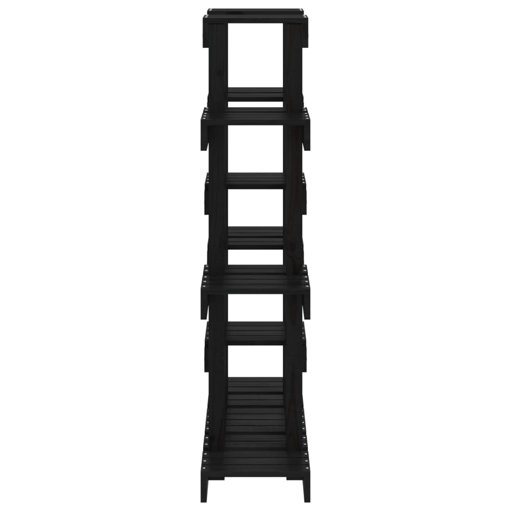 Plantenstandaard 04,5X25X09,5 Cm Massief Grenenhout 104.5 x 25 x 109.5 cm Zwart