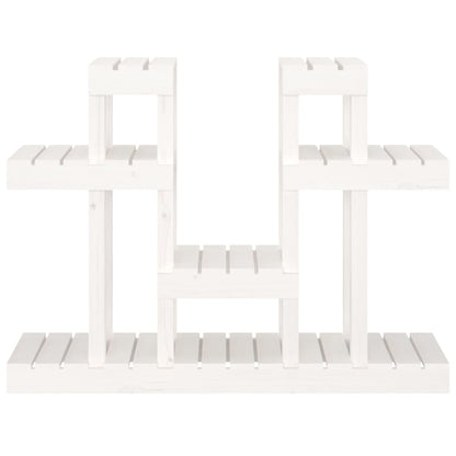 Plantenstandaard Wit 104,5X25X77,5 Cm Massief Grenenhout