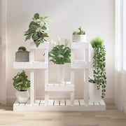 Plant stand white 104.5x25x77.5 cm solid pine