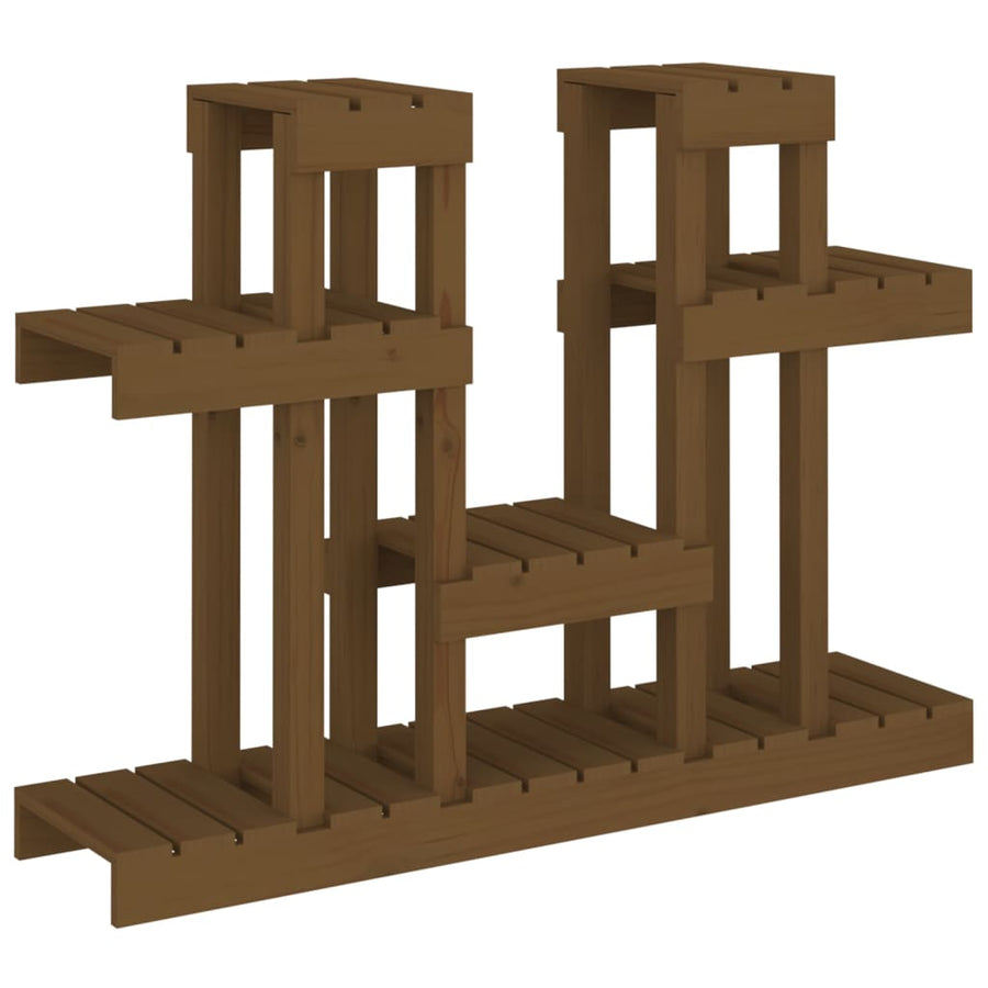 Plantenstandaard 104,5X25X77,5Cm Massief Grenenhout Honingbruin