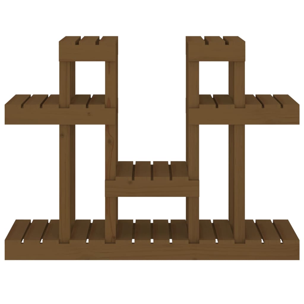 Plantenstandaard 104,5X25X77,5Cm Massief Grenenhout Honingbruin