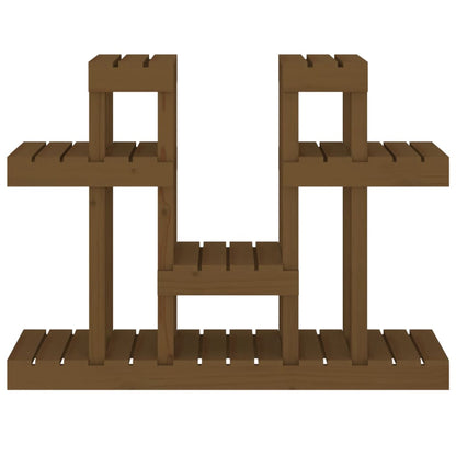 Plantenstandaard 104,5X25X77,5Cm Massief Grenenhout Honingbruin