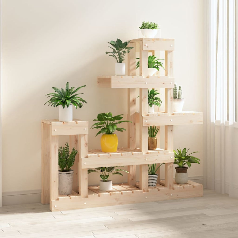 Plantenstandaard 92X25X97 Cm Massief Grenenhout 1 92 x 25 x 97 cm Naturel