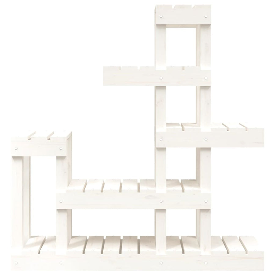 Plantenstandaard 92X25X97 Cm Massief Grenenhout Wit