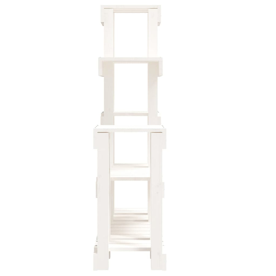 Plantenstandaard 92X25X97 Cm Massief Grenenhout Wit