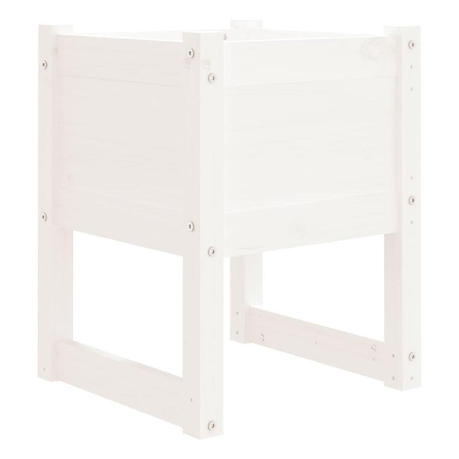 Plantenbak 40X40X52,5 Cm Massief Grenenhout Wit