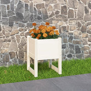 Planter 40x40x52.5 cm solid pine white