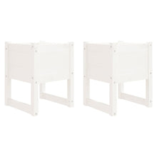Plantenbakken 2 St 40X40X52,5 Cm Massief Grenenhout Wit