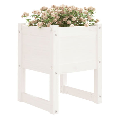 Plantenbakken 2 St 40X40X52,5 Cm Massief Grenenhout Wit