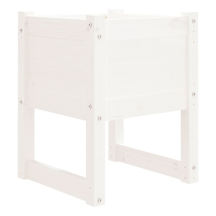 Plantenbakken 2 St 40X40X52,5 Cm Massief Grenenhout Wit