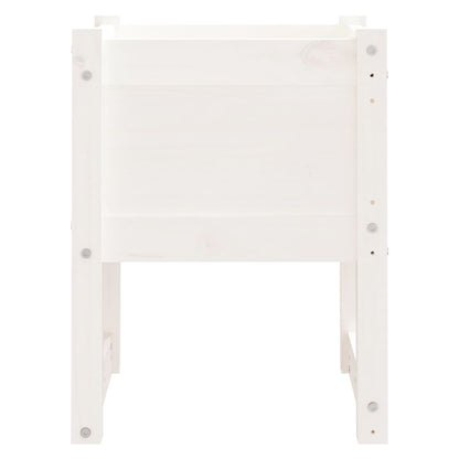 Plantenbakken 2 St 40X40X52,5 Cm Massief Grenenhout Wit