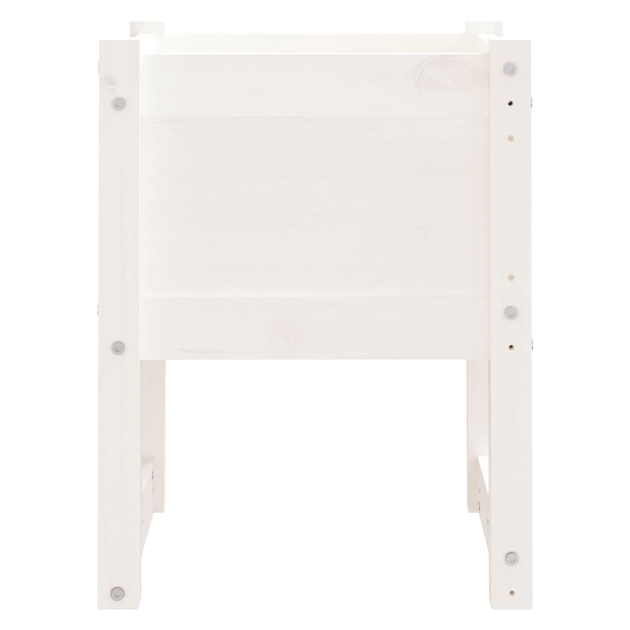 Plantenbakken 2 St 40X40X52,5 Cm Massief Grenenhout Wit