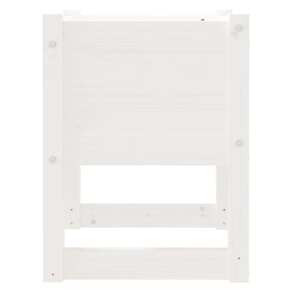 Plantenbakken 2 St 40X40X52,5 Cm Massief Grenenhout Wit