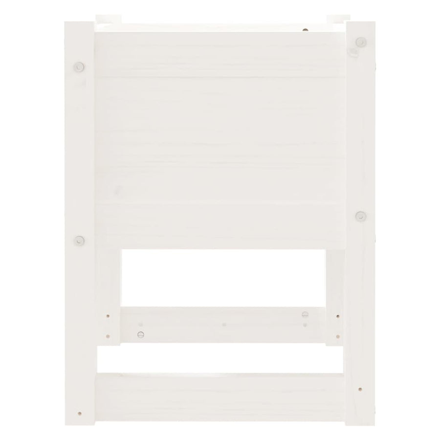 Plantenbakken 2 St 40X40X52,5 Cm Massief Grenenhout Wit