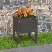 Planter 40x40x52.5 cm solid pine grey