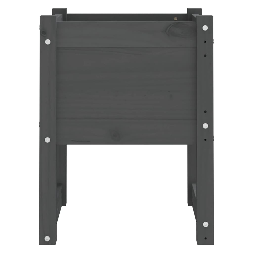 Plantenbakken 2 St 40X40X52,5 Cm Massief Grenenhout Grijs