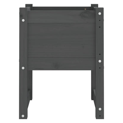 Plantenbakken 2 St 40X40X52,5 Cm Massief Grenenhout Grijs